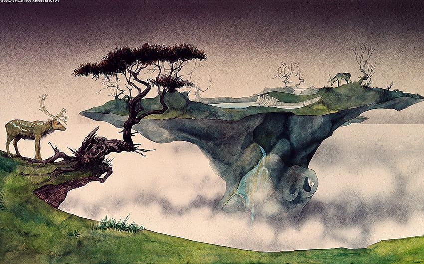 A pack of amazing surreal, roger dean HD wallpaper