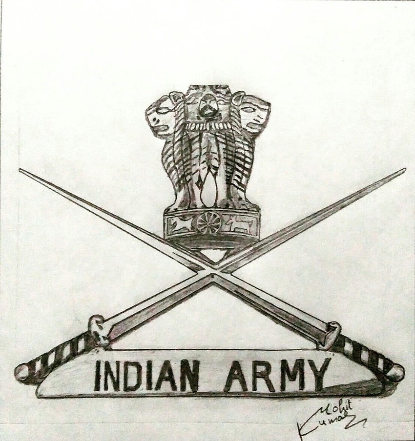 10 ideias de logotipo do exército indiano, símbolo do exército indiano Papel de parede de celular HD