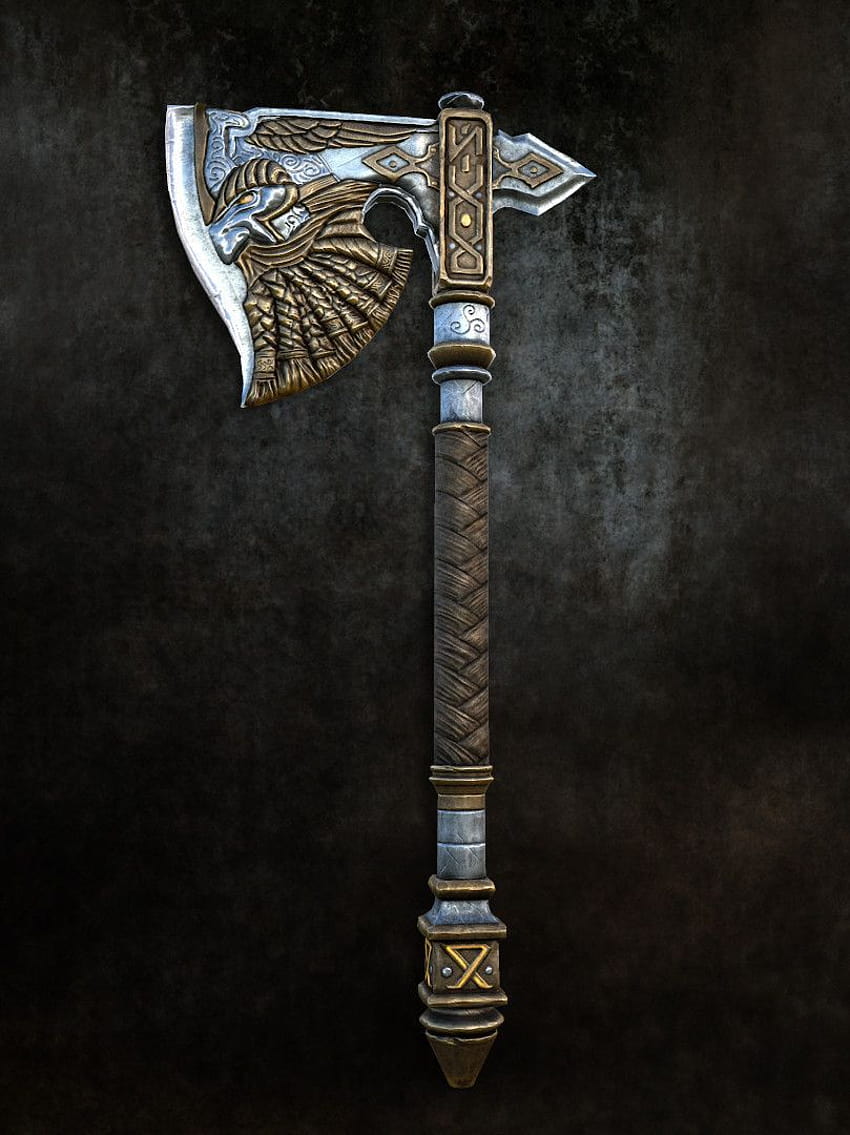 Viking Axe, axe weapon HD phone wallpaper