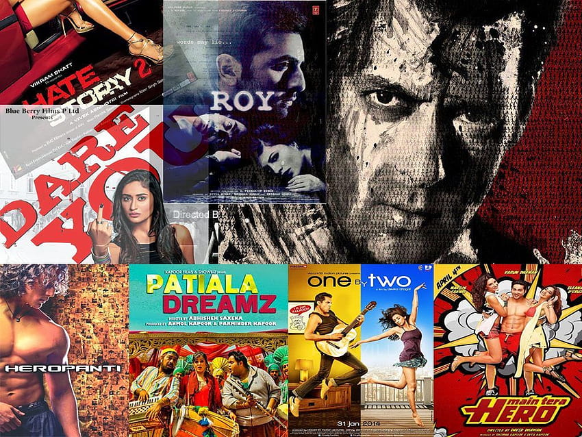 Bollywood-Filmcollage HD-Hintergrundbild
