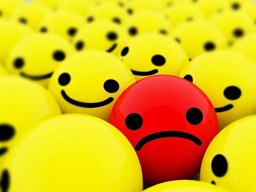 Smileys und trauriges Emoji HD-Hintergrundbild