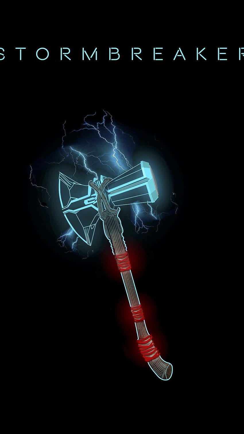 1080x1920 Thor, Hammer, Stormbreaker, Minimalismus, Stormbreaker iPhone 6 HD-Handy-Hintergrundbild