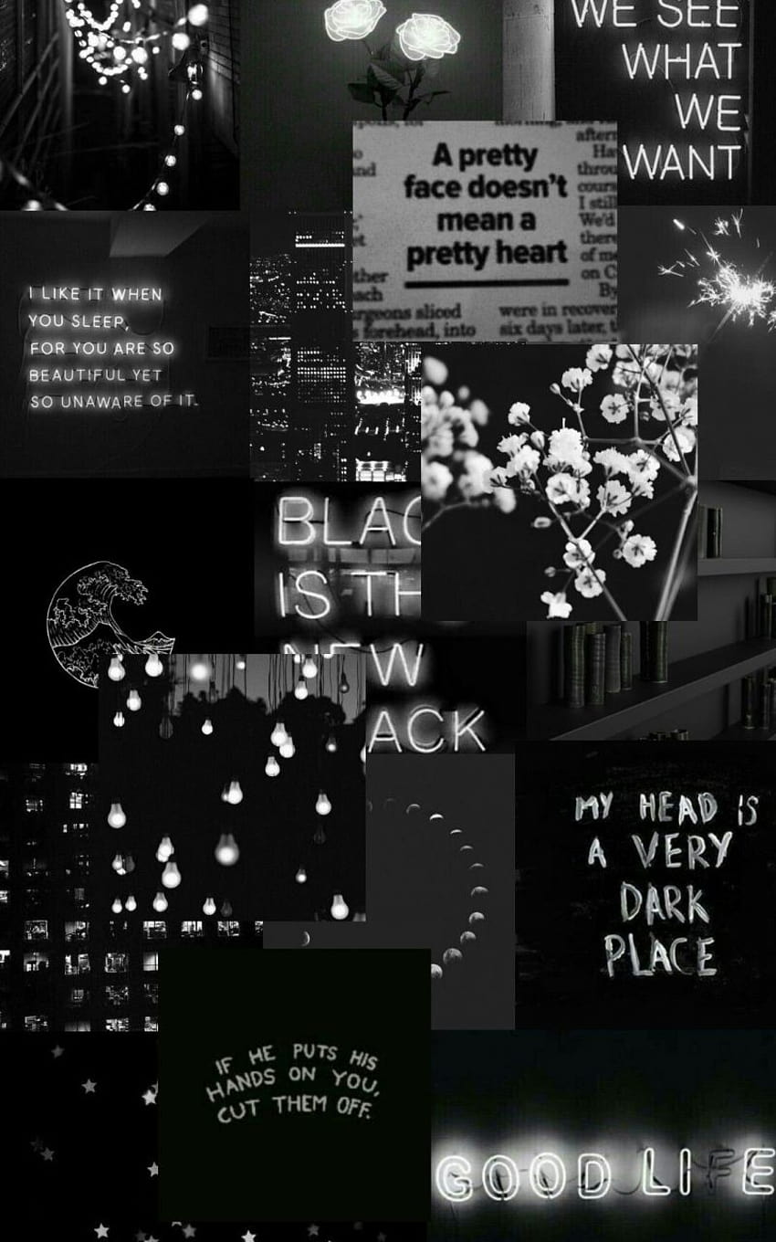 2019'da siyah estetik Loveee Siyah, estetik siyah HD telefon duvar kağıdı
