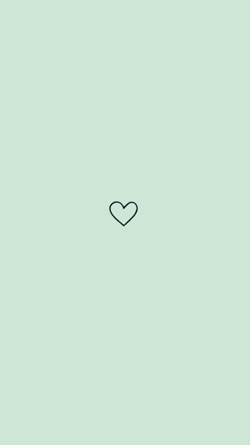 Mint Green Hearts, mint green aesthetic heart HD phone wallpaper