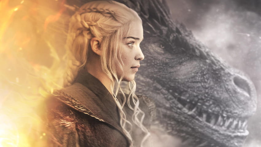 Daenerys Targaryen Drache in Game of Thrones HD-Hintergrundbild