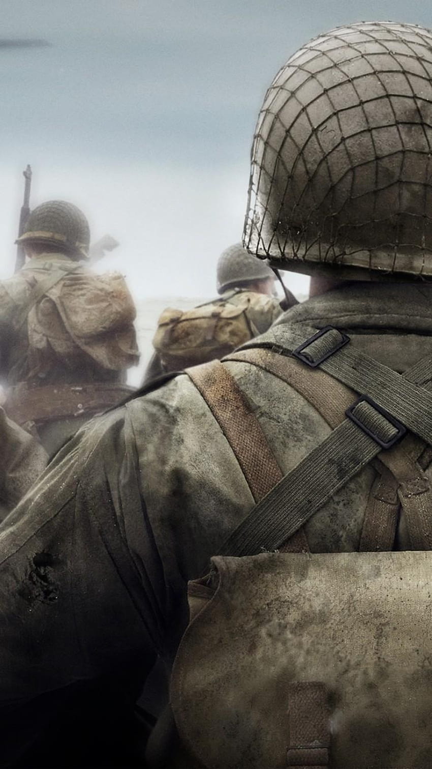 750x1334 Call Of Duty: Wwii, 군인, 뒷모습, 세계 대전 2 iphone HD 전화 배경 화면