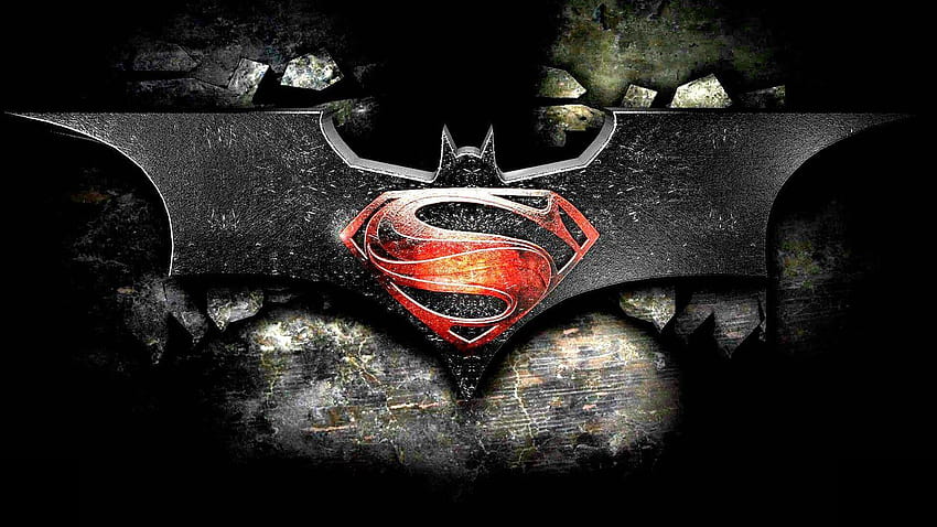 Logo Superman complet, logo batman contre superman Fond d'écran HD