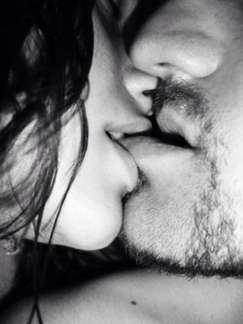 Целувка за устни, романтична френска целувка HD тапет за телефон