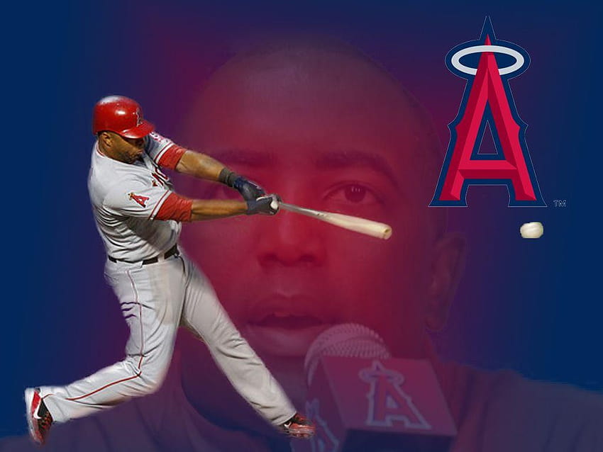 Download wallpapers 4k, Albert Pujols, grunge art, Los Angeles Angels, MLB,  baseman, baseball, red abstract rays, Major League Baseball, Albert Pujols  Los Angeles Angels, Albert Pujols 4K, LA Angels for desktop free.