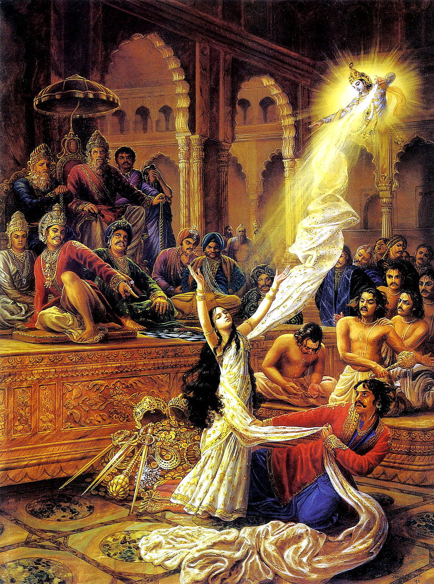 Latest Krishna and Krishna : Krishna's gratitude towards Draupadi, pandavas HD phone wallpaper