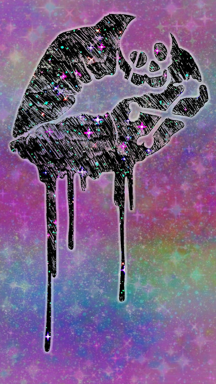 Galaxy Skull Kiss,made by me HD phone wallpaper | Pxfuel