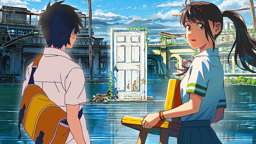 YENİ Makoto Shinkai filmi Suzume No Tojimari görünüyor... meh. HD duvar kağıdı