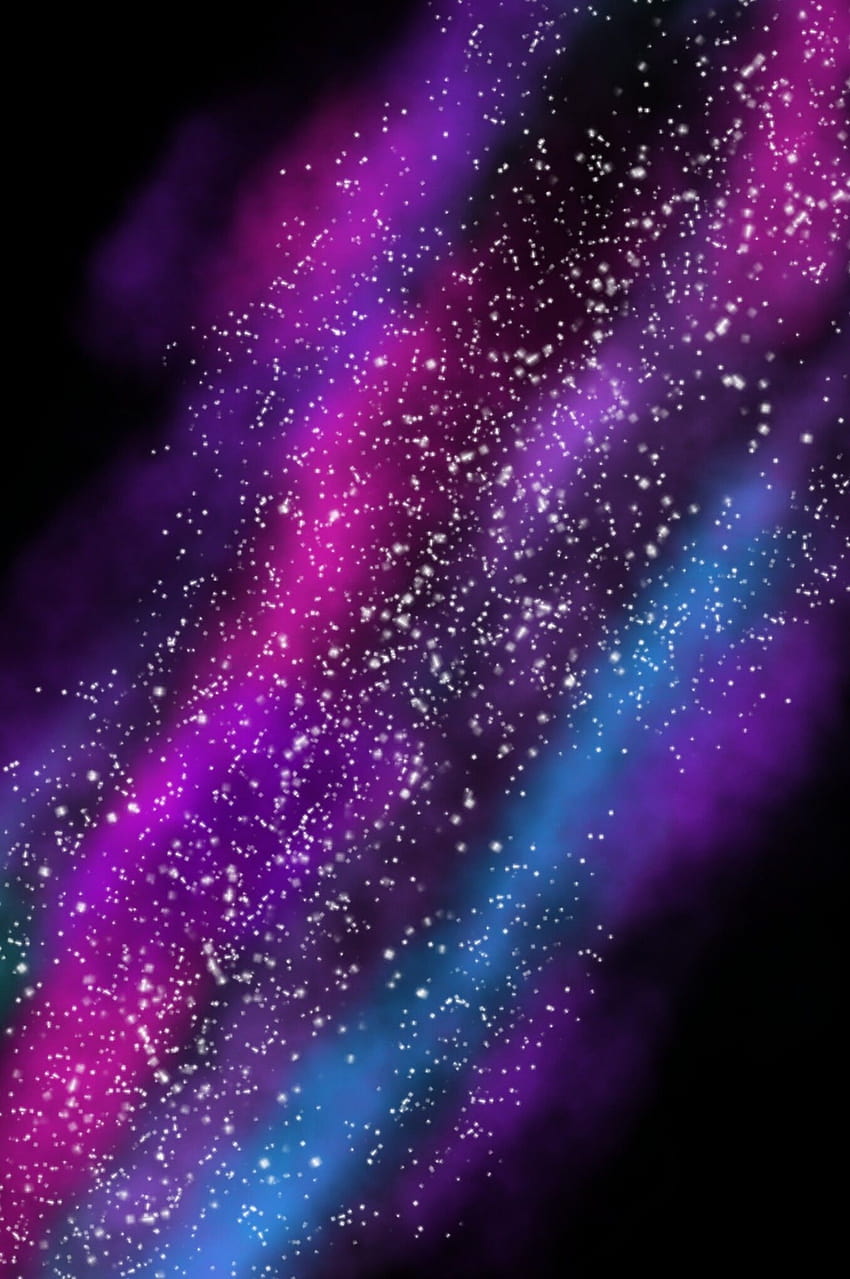 galaksi retro ungu wallpaper ponsel HD