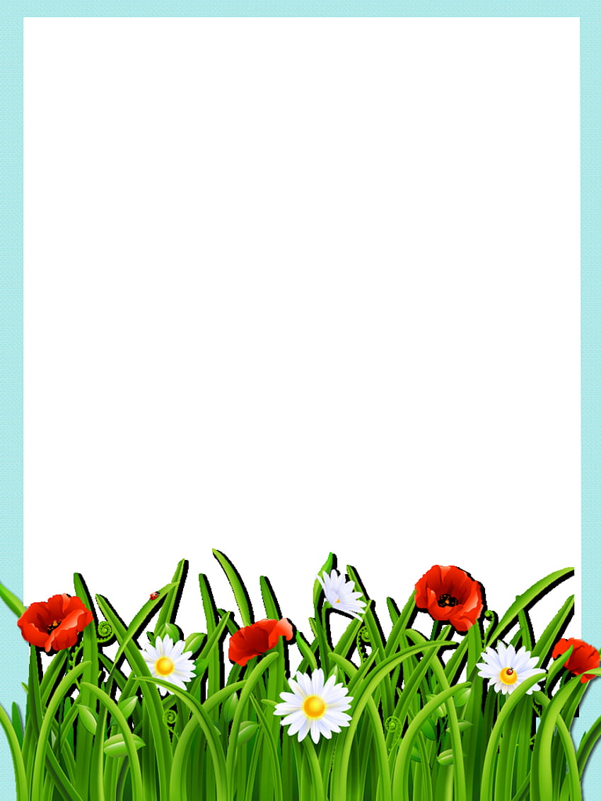 夏のフレーム PNG、春のページ枠 HD電話の壁紙