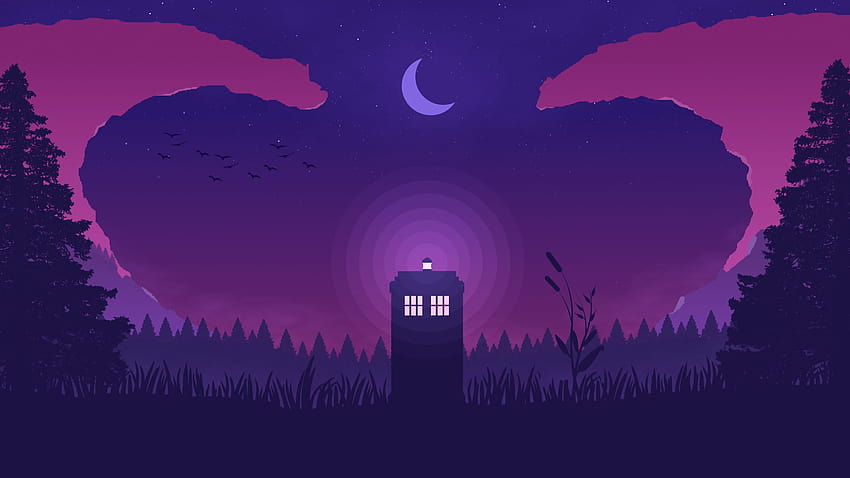 Minimalistischer Doctor Who, Arzt, der minimal tardis HD-Hintergrundbild