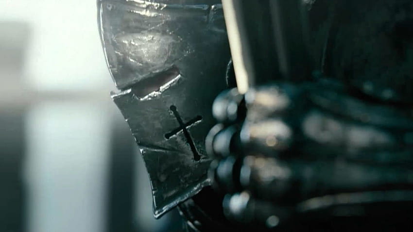 Mittelalterlicher schwarzer Ritter, mittelalterliches Schwert HD-Hintergrundbild