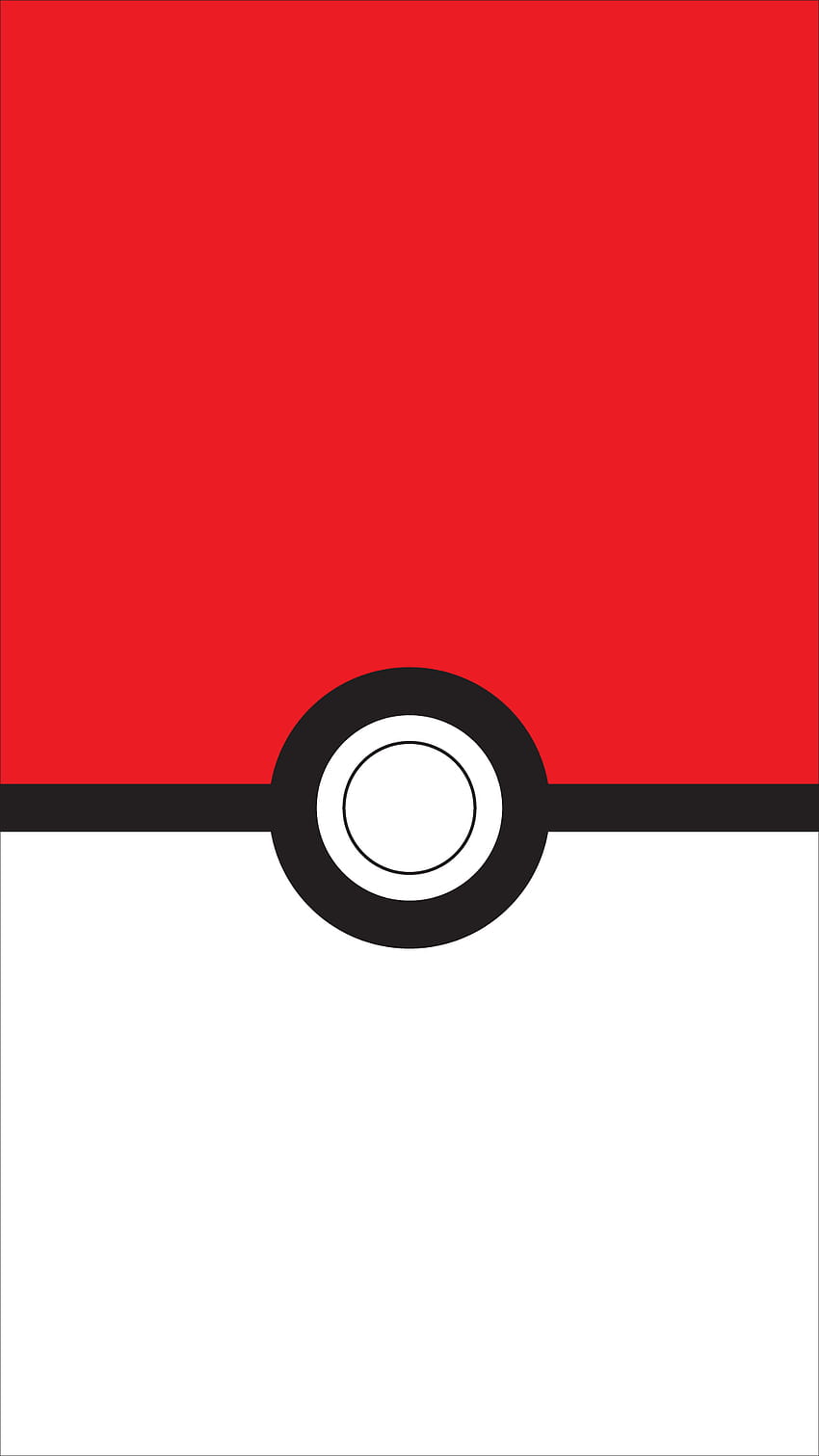 pokeball pokemon poke ball nintendo minimalistyczny, pokemon minimalistyczny iphone Tapeta na telefon HD