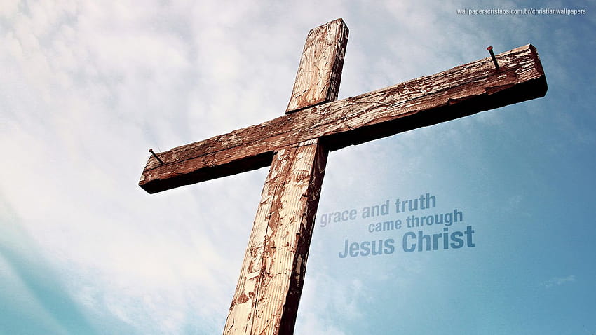 Grace And Truth Came Through Jesus Christ Cross Christian, jesus blood HD wallpaper