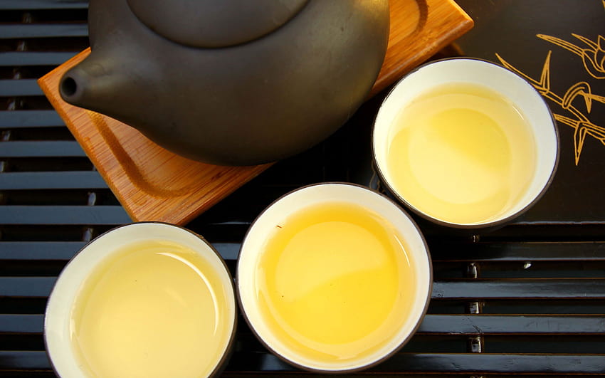 tea ceremony, teapot, green tea, macro, cups of tea, tea with resolution 3840x2400. High Quality HD wallpaper
