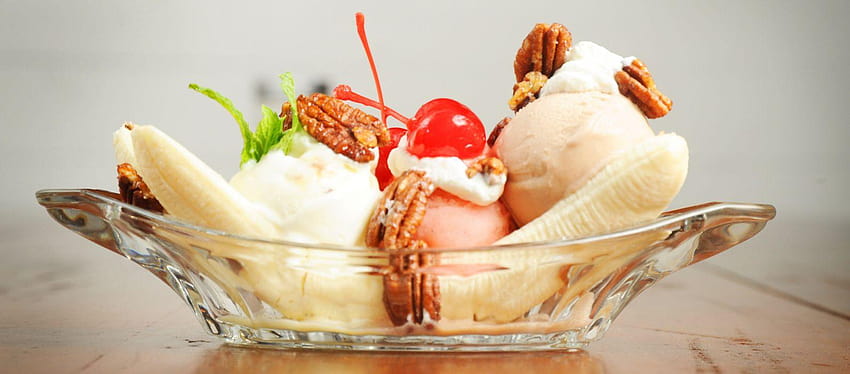 Banana split ice cream dessert sweets sugar 1bananasplit HD wallpaper