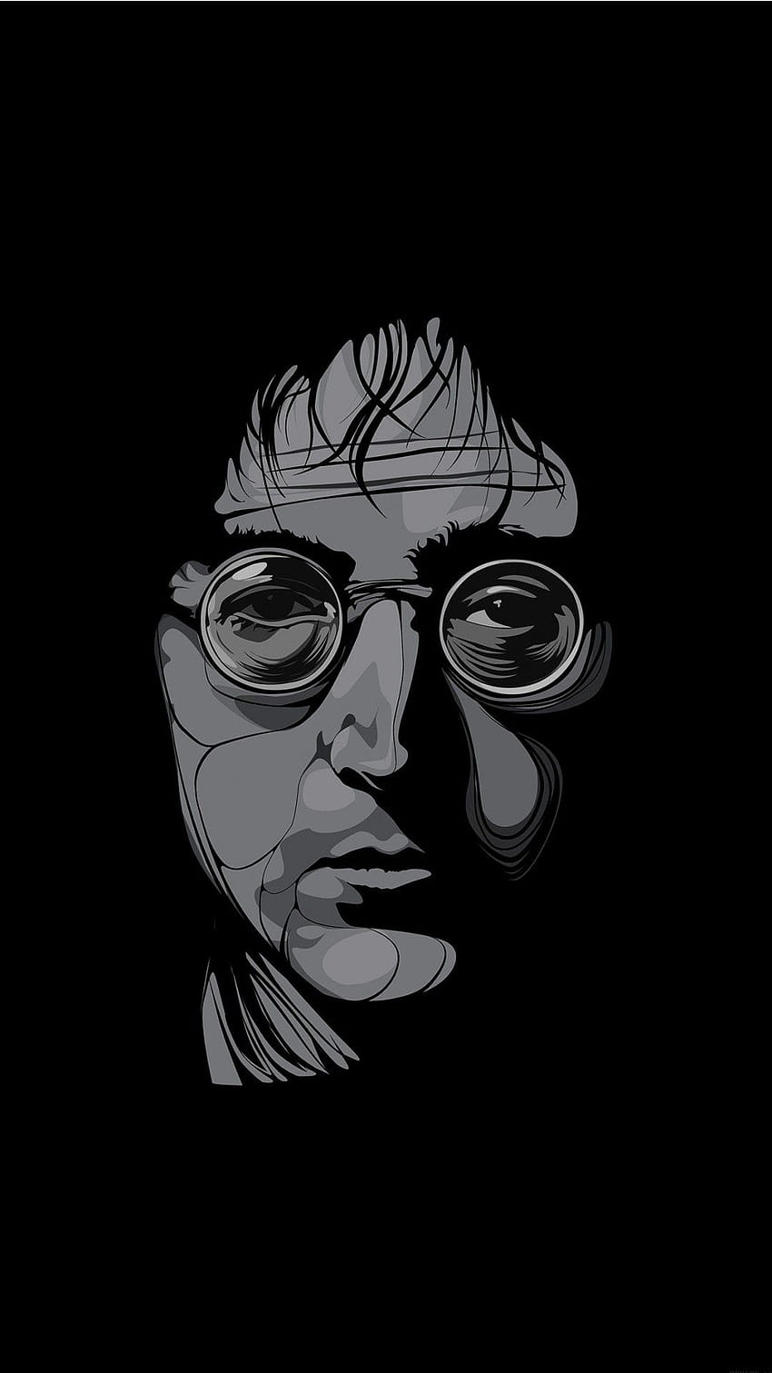 John Lennon, the beatles minimalis wallpaper ponsel HD