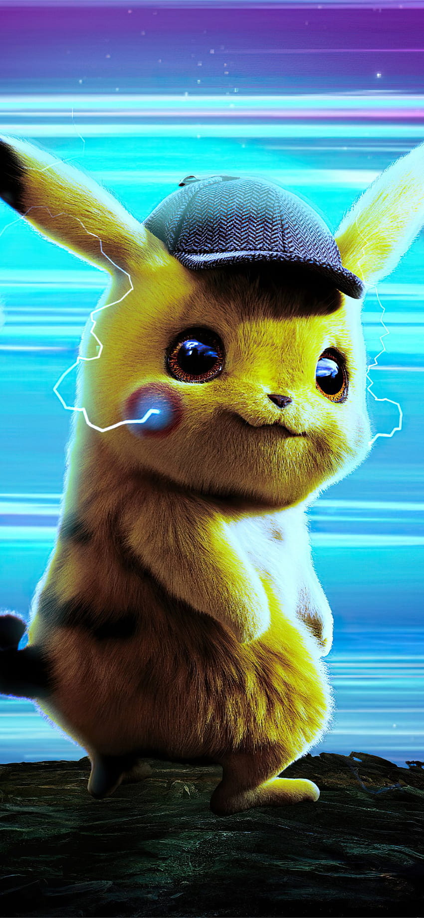 Най-добрият Pokemon детектив pikachu iPhone, pikachu iphone 13 HD тапет за телефон