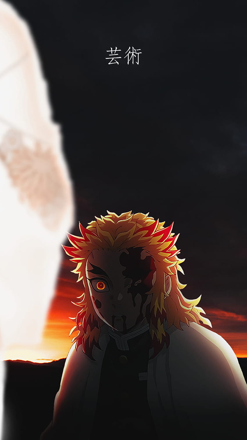 Rengoku Kyojuro, Anime, Dämonentöter, Kimetsu no Yaiba, Handy im Jahr 2022, Kimetsu no Yaiba iPhone 12 HD-Handy-Hintergrundbild