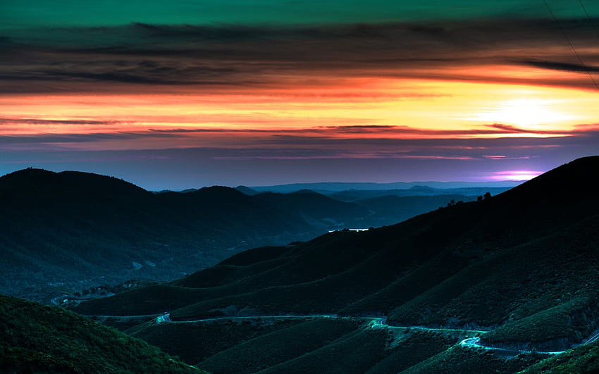 Sonnenuntergang, Landschaften, Natur, Napa Valley :: HD-Hintergrundbild