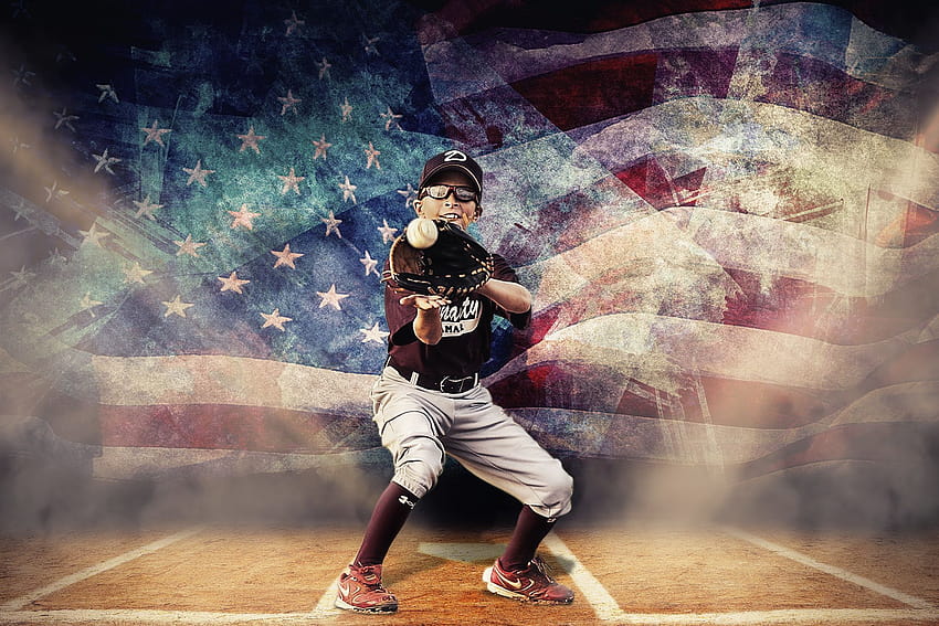 Baseball-Hintergrund, Softball-Sport-Hintergründe, digital HD-Hintergrundbild