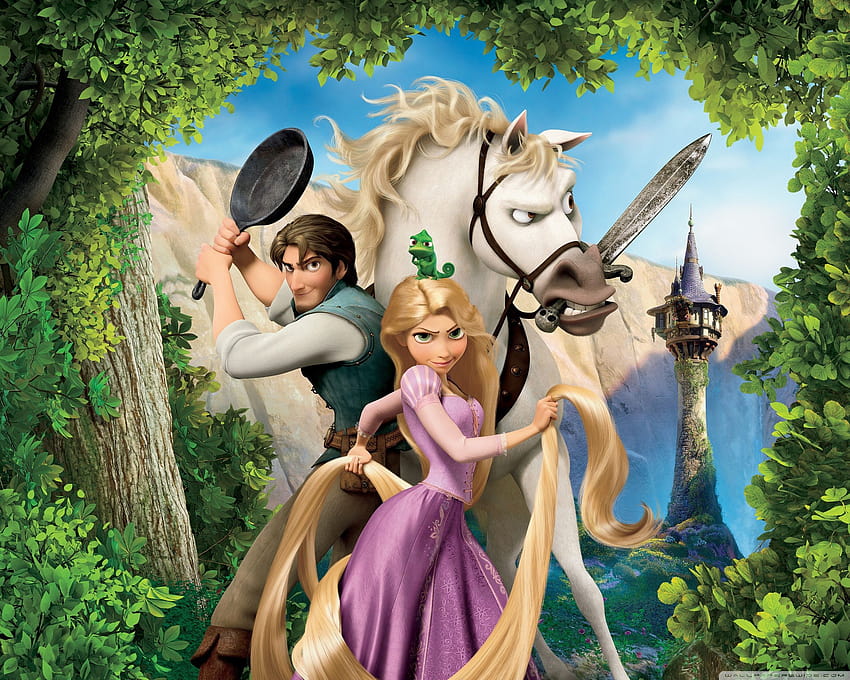 Tangled Rapunzel, Flynn e Maximus ❤ per Sfondo HD