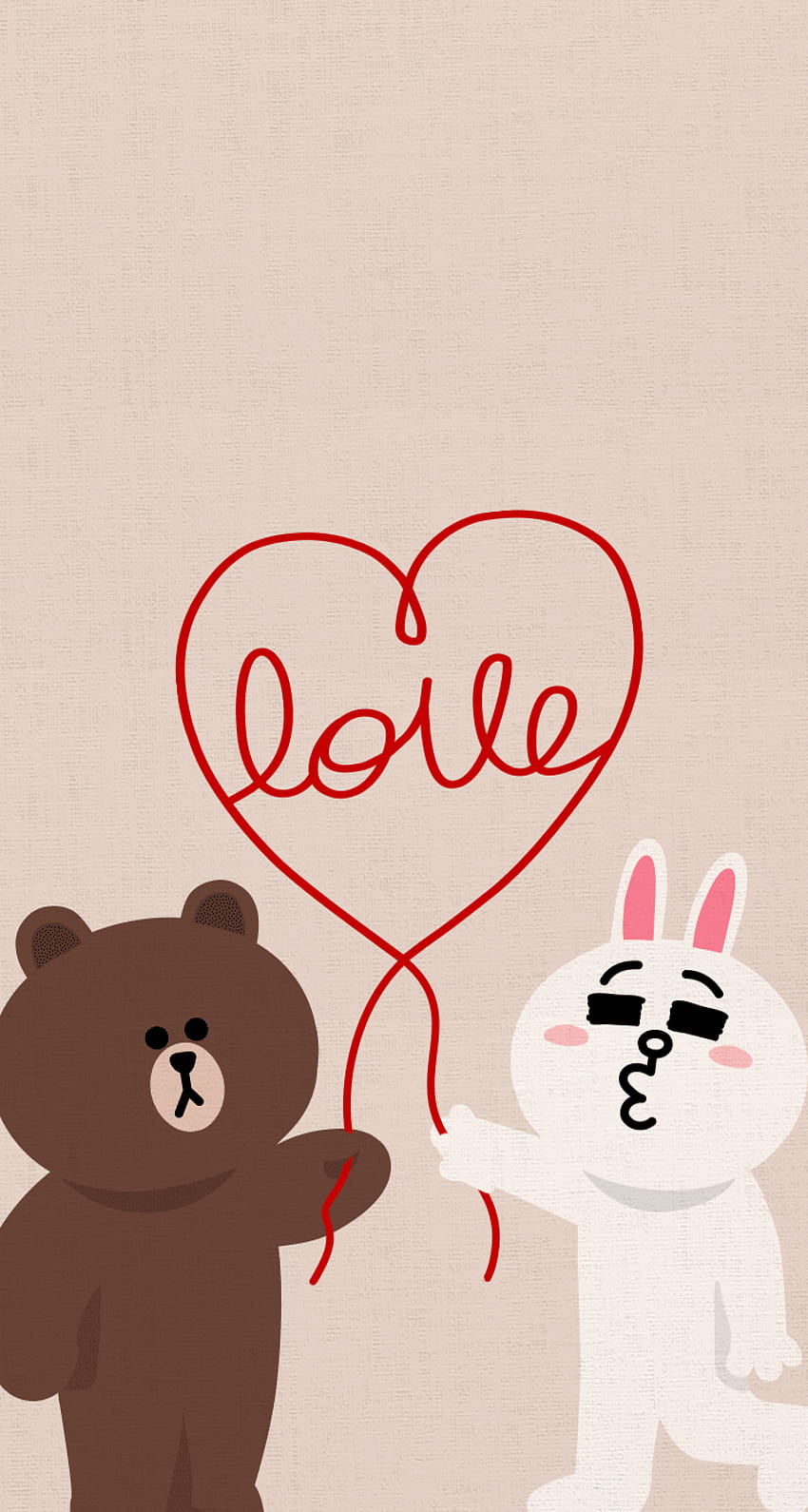 Love 744 x 1392 Parallax, brown and cony HD phone wallpaper | Pxfuel