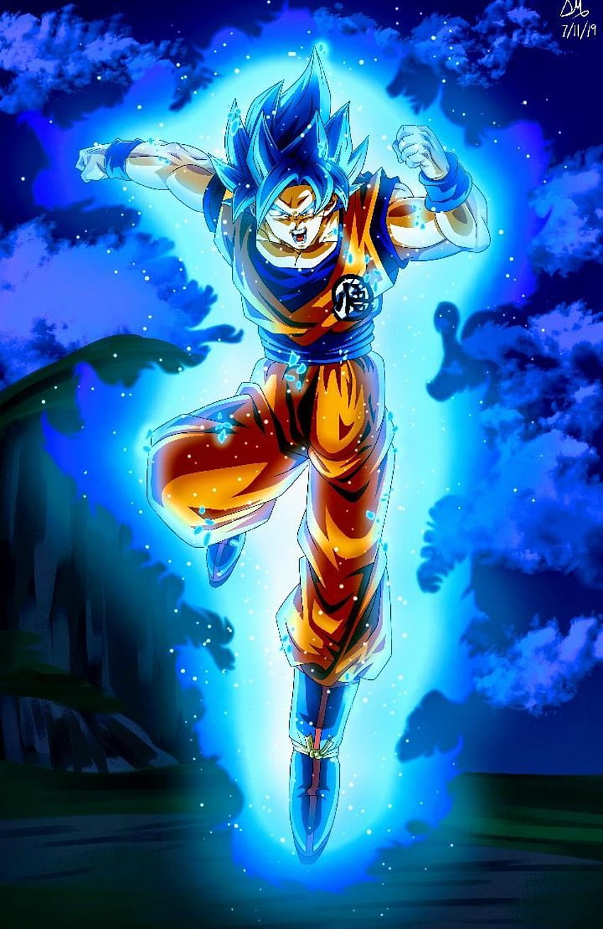 Goku Super Saiyan Blue, Dragon Ball Super, страхотно аниме dbz HD тапет за телефон