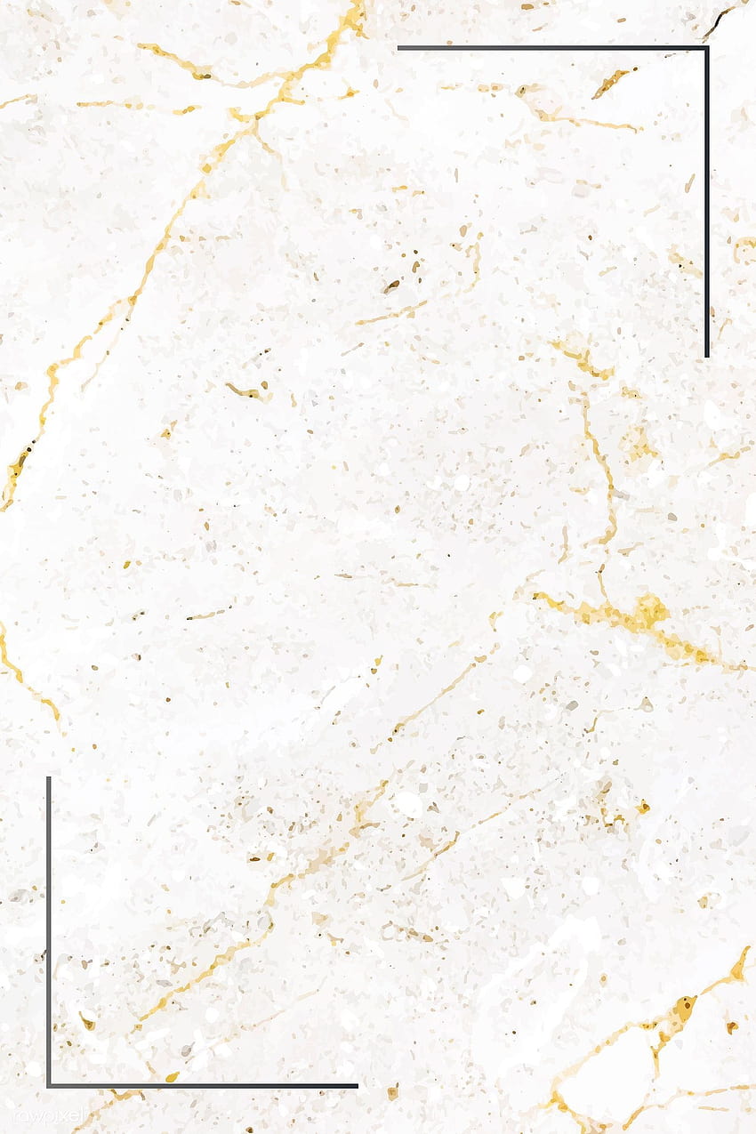 ホワイト、ホワイトゴールドの大理石に長方形の黒いフレームのプレミアムイラスト HD電話の壁紙