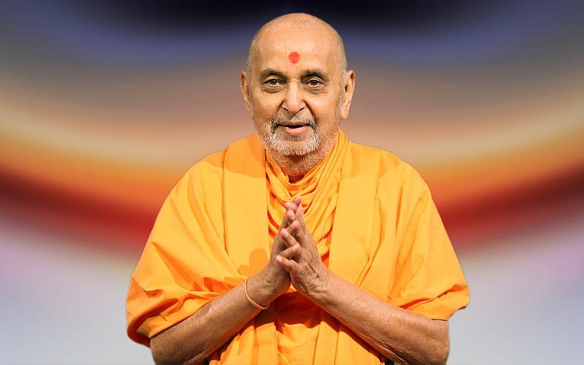 Негово светейшество Прамукх Свами Махарадж почина, mahant swami Maharaj HD тапет