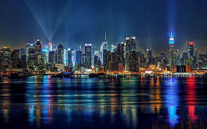 Noc Nowego Jorku, Nowy Jork nocą Tapeta HD