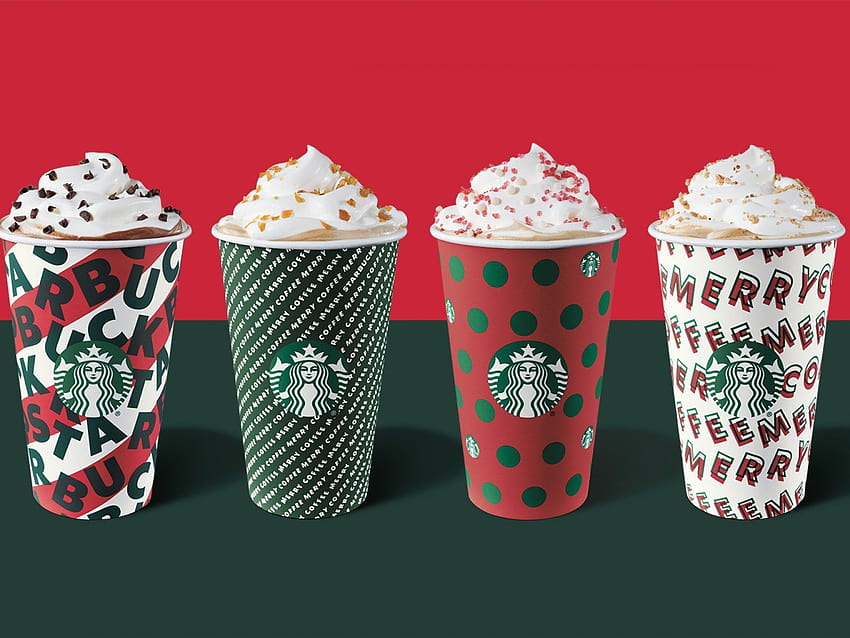 Starbucks Red Cups 2019: Quais bebidas de Natal estão disponíveis este ano?, xmas starbucks papel de parede HD