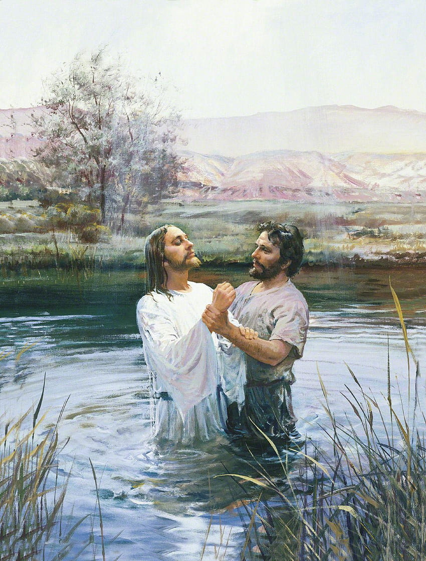 John the Baptist Baptizing Jesus, baptism HD phone wallpaper