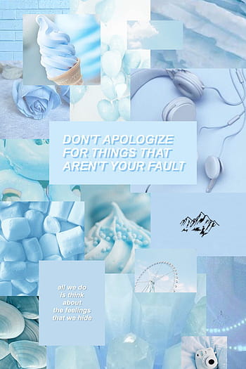 Baby Blue Aesthetic Collage, aesthetic light blue HD wallpaper | Pxfuel