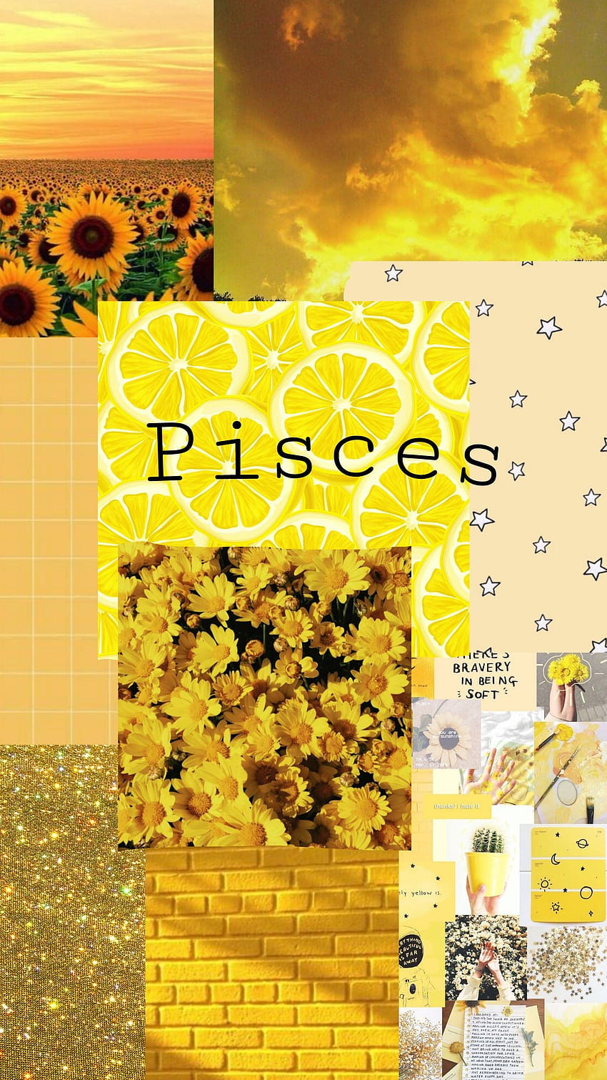 Yellow pisces cute by, pisces collage HD phone wallpaper | Pxfuel