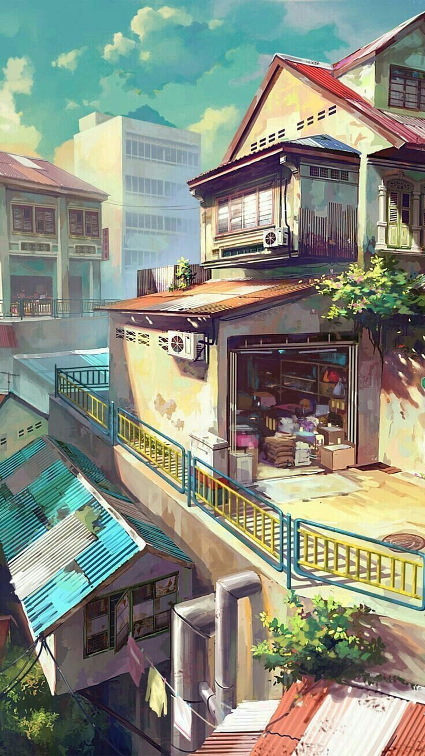 Hian Lee on scenery anime, anime sunny day HD phone wallpaper