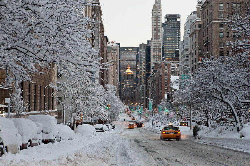 4 New York City Winter, 뉴욕시의 밤 겨울 HD 월페이퍼