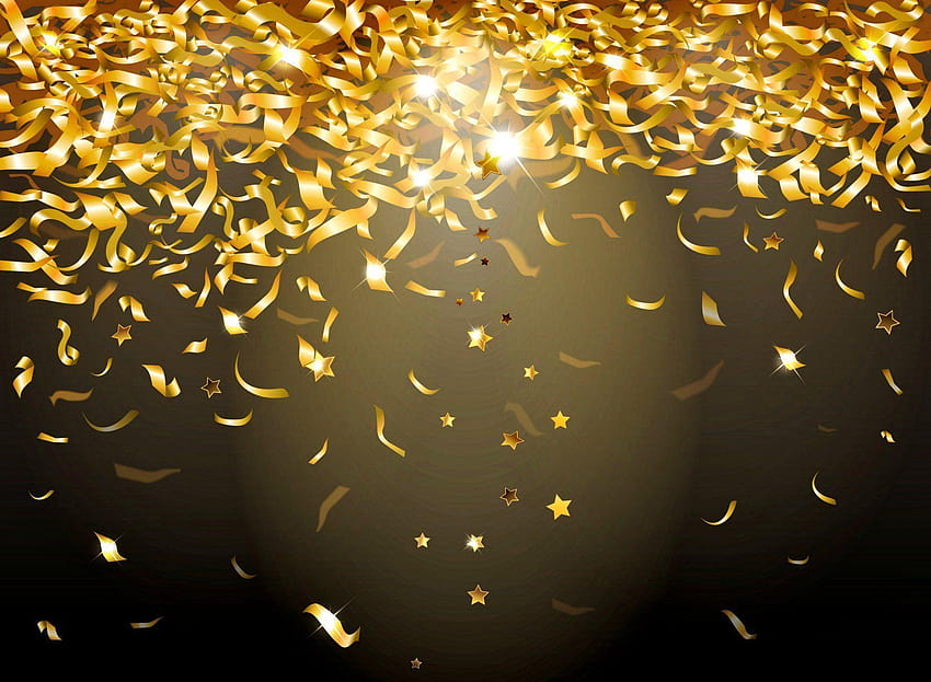 golden confetti sparkle glow glitter backgrounds gold confetti HD wallpaper