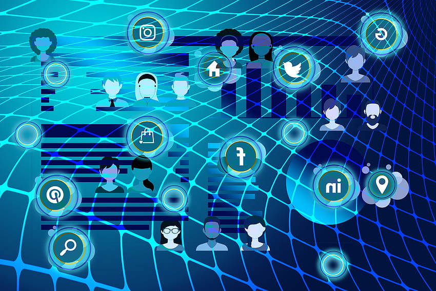 Connection, Network, Social Media Logos HD wallpaper