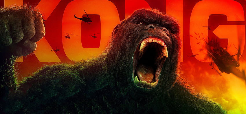Kong Skull Island All Hail The King, филми, фонове и HD тапет