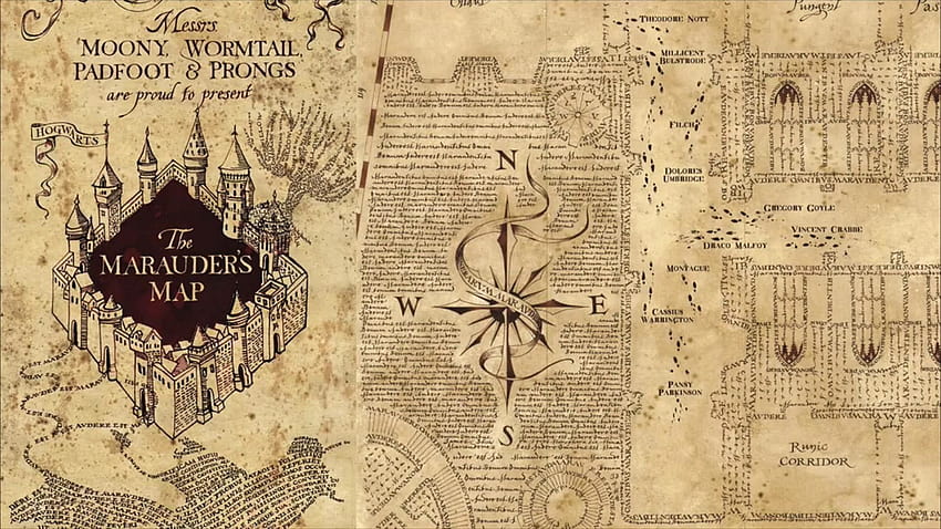 Harry Potter Marauders Map HD wallpaper