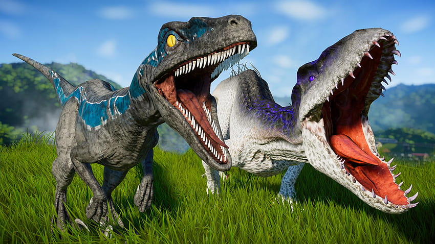Adegan Pertarungan Velociraptor vs Indoraptor Biru : jurassicworldevo, biru vs indoraptor Wallpaper HD