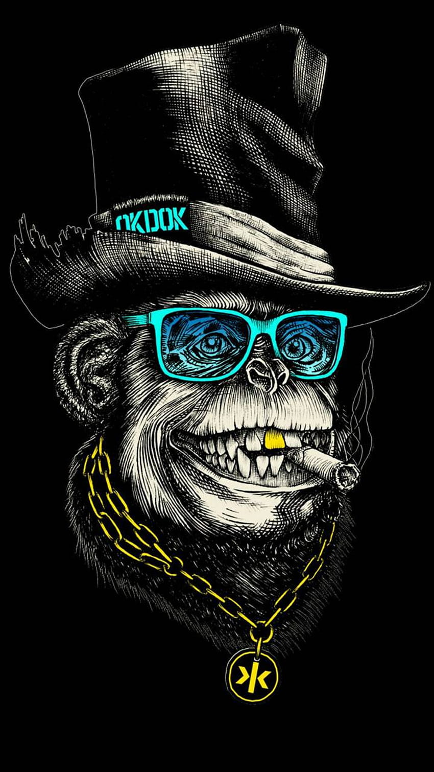 Boss monkey od Stoner9474 ...zedge, fajna małpa Tapeta na telefon HD