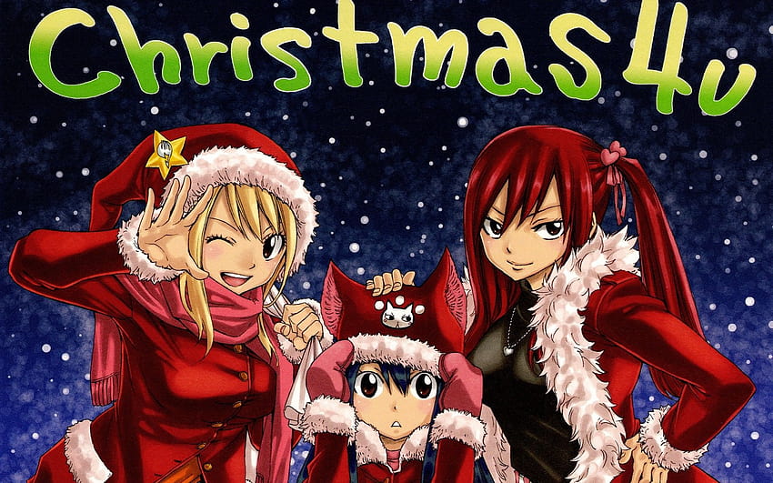 Fairy Tail Anime Christmas Backgrounds, merry xmas anime HD wallpaper |  Pxfuel