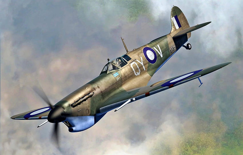 combattente, Supermarine Spitfire, RAAF, Spitfire Mk.Vc/trop, Spitfire Mk.V , sezione авиация Sfondo HD