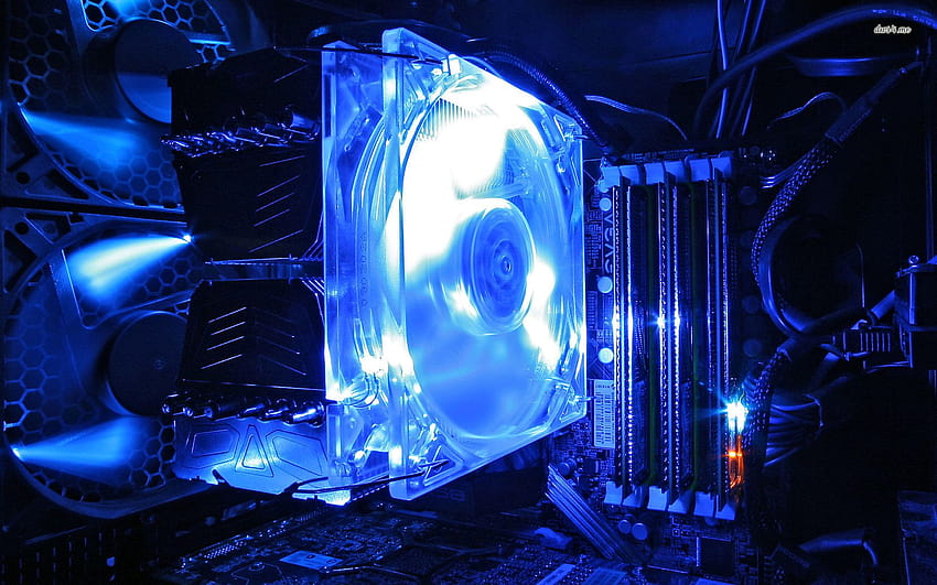 CPU cooler fan with LED, gaming cpu HD wallpaper